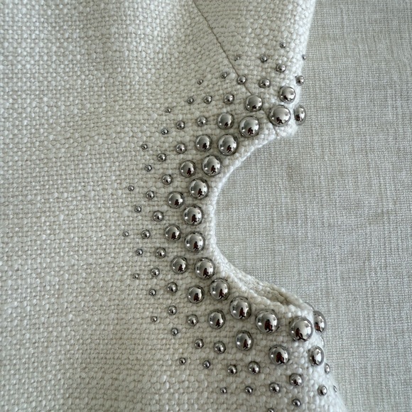 A.L.C. Cream Mini Dress with Silver Accents - Picture 9 of 16